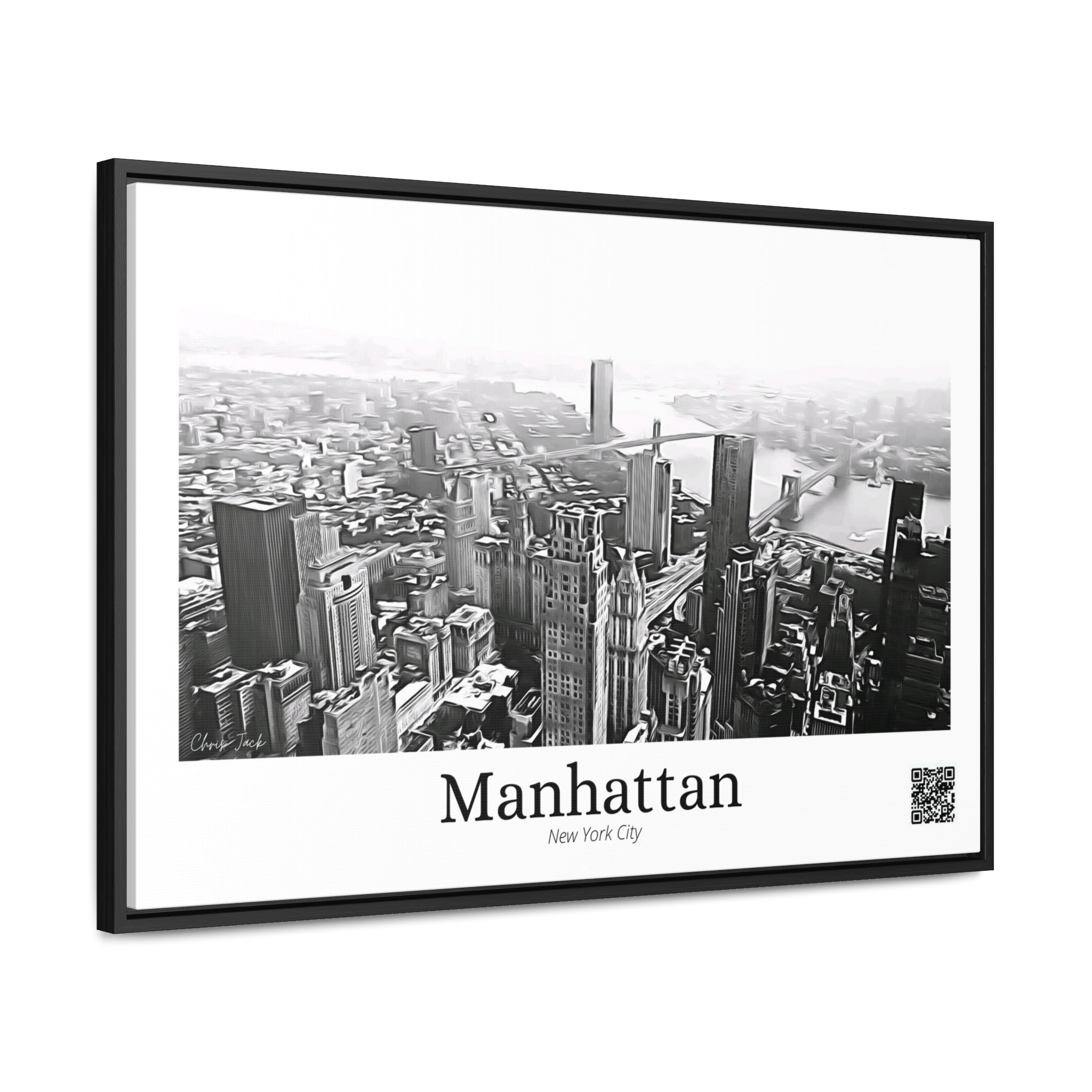 Manhattan Monochrome: A Sky-High Perspective on the Concrete Jungle