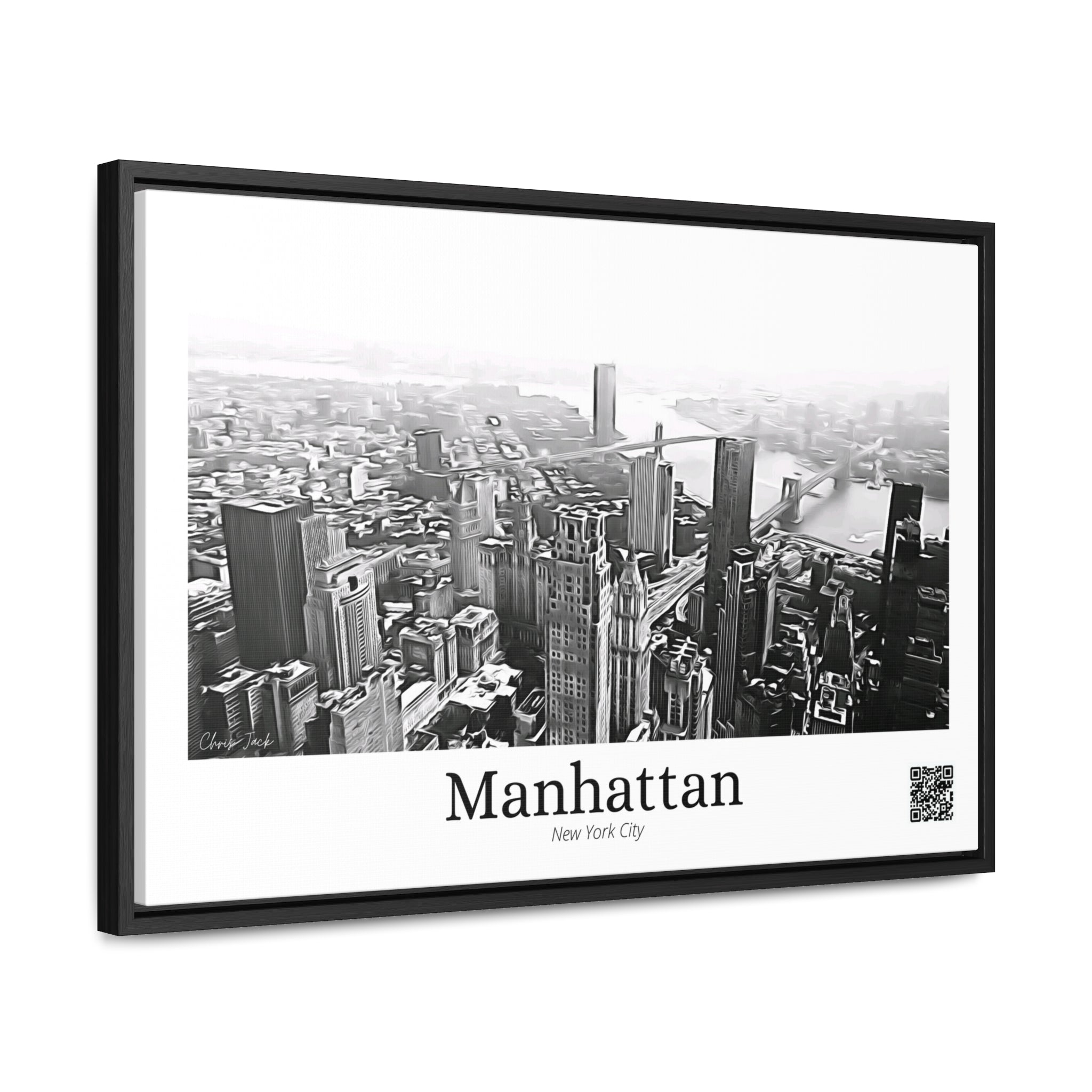 Manhattan Monochrome: A Sky-High Perspective on the Concrete Jungle