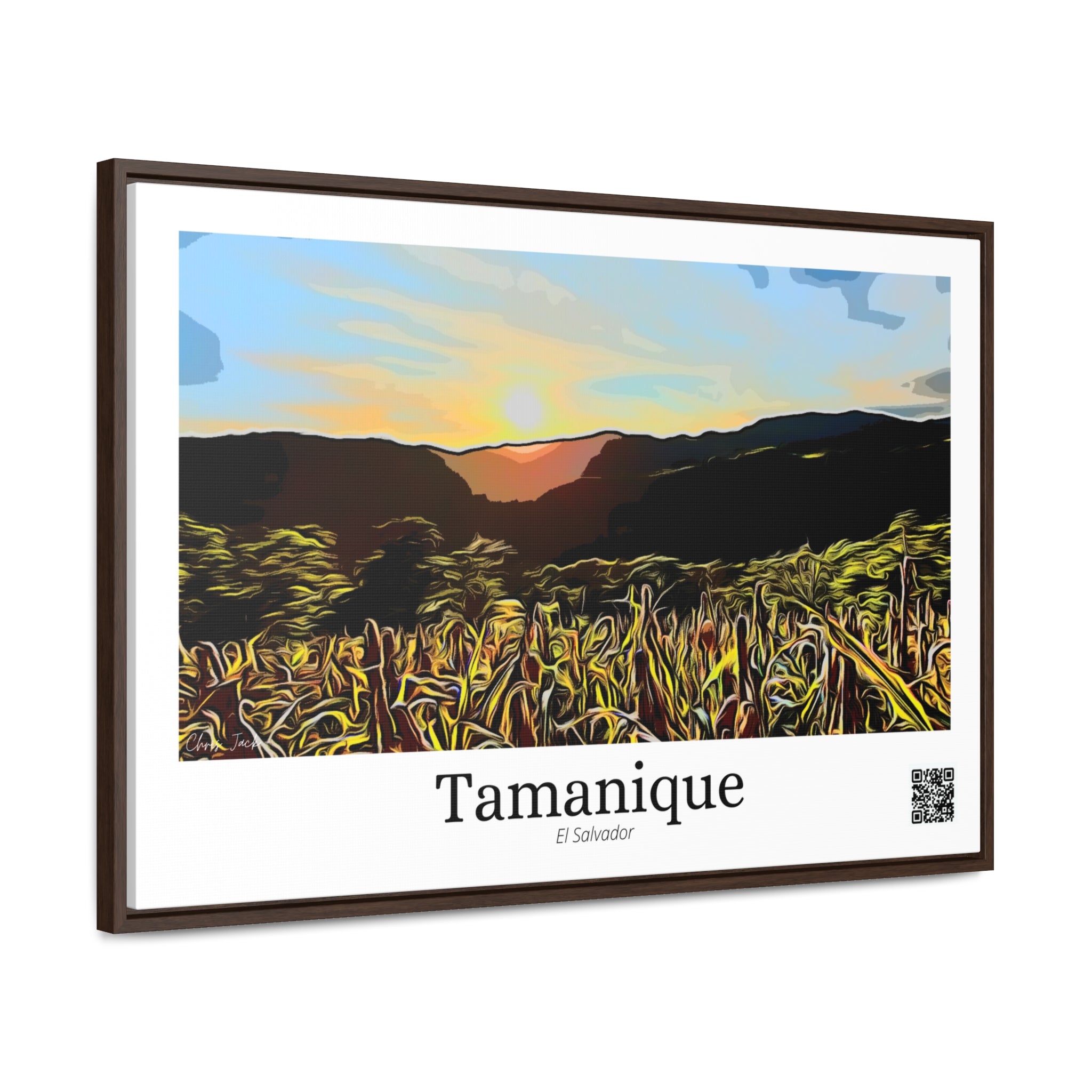 Tamanique Twilight: A Sunset Symphony in El Salvador (Gallery Canvas Wraps)
