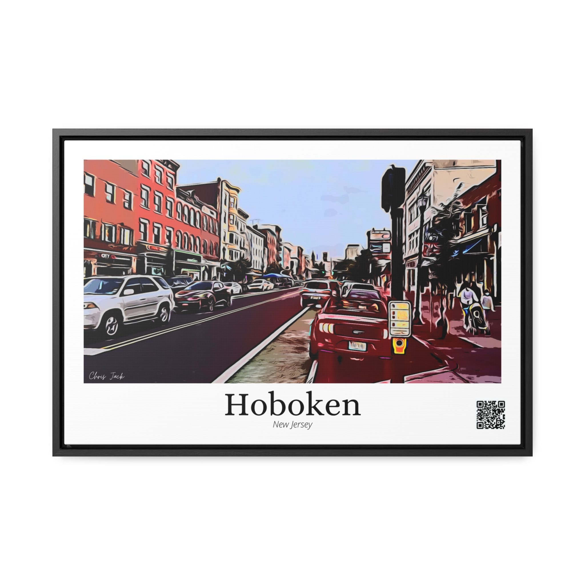 Hoboken Chronicles: A Stroll Down Washington Street (Gallery Canvas Wraps)